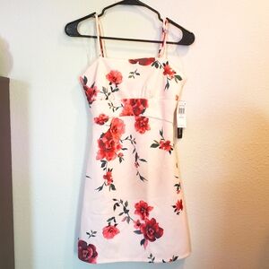 Sequin Hearts Core Social pink dress floral cutout size 5